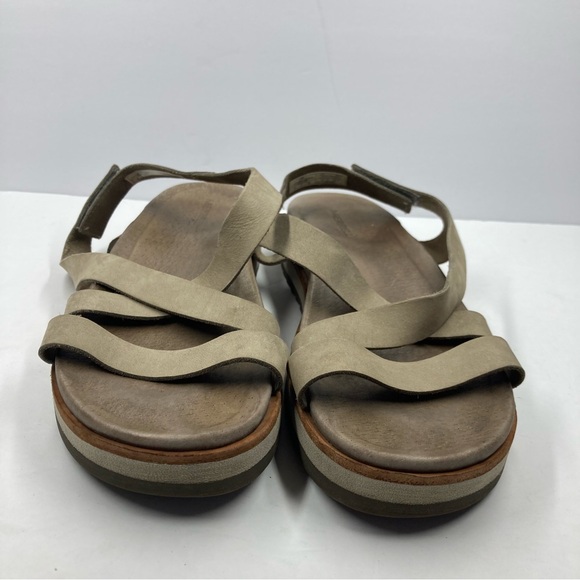 Merrell Leather Sandals  8 Taupe Velcro Juno BackStrap - Picture 11 of 16
